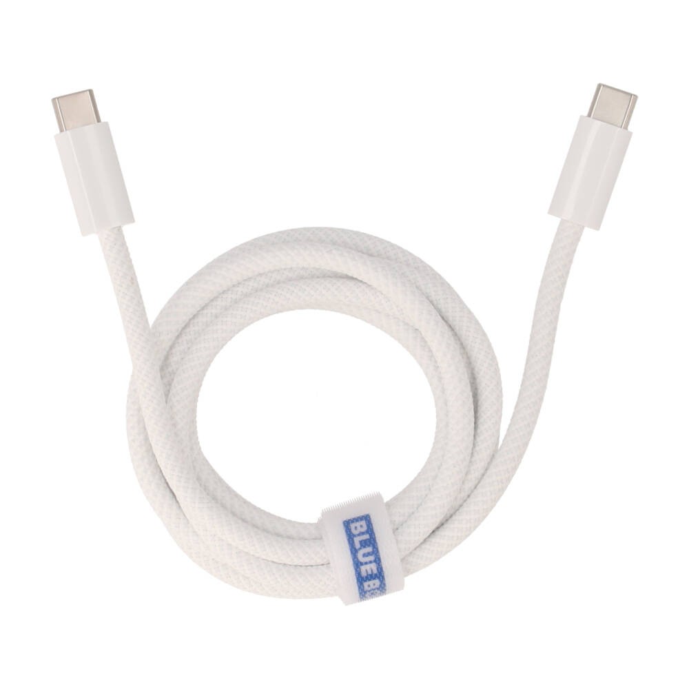 สายชาร์จ Blue Box USB-C to USB-C 240W Super Fast Charge Knitting White (BB-C07)