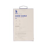สายชาร์จ Blue Box USB-C to USB-C 240W Super Fast Charge Knitting White (BB-C07)