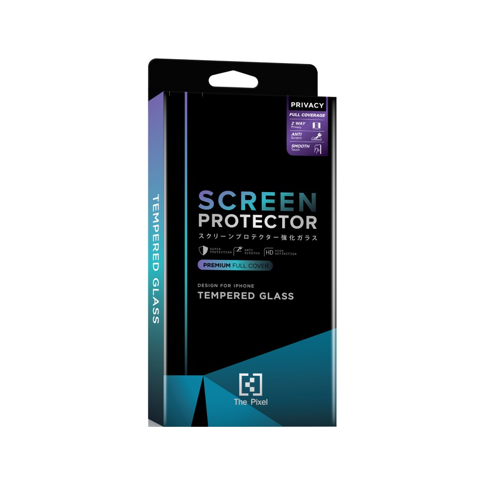 ฟิล์มกันรอย The Pixel iPhone 17 Pro Max Tempered Glass Privacy Black