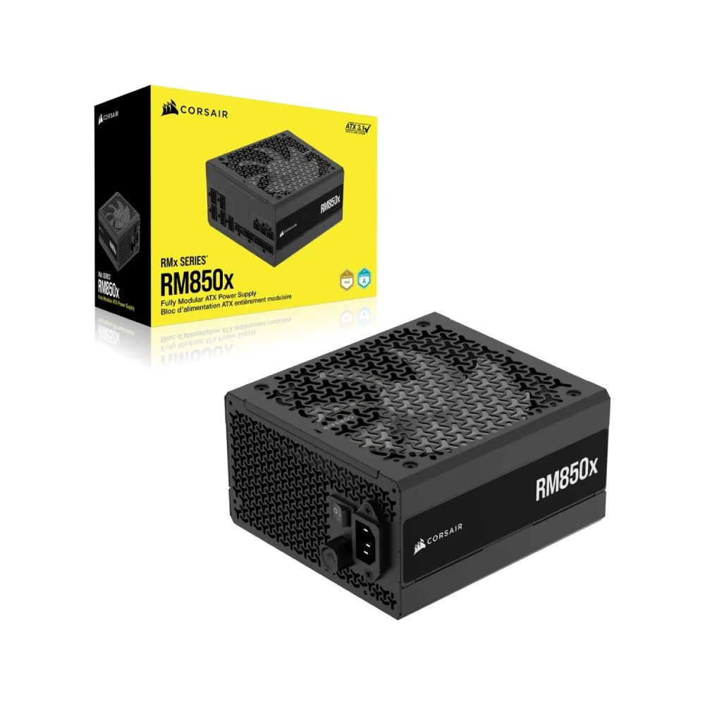 พาวเวอร์ซัพพลาย Corsair RM850X CYBENETICS 850W 80 Plus Gold (CP-9020270-NA)