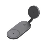 ที่ชาร์จไร้สาย AUKEY 3-in-1 Qi2.2 Wireless Charger Foldable Magnetic Pad 25W Gray (LC-MC314)