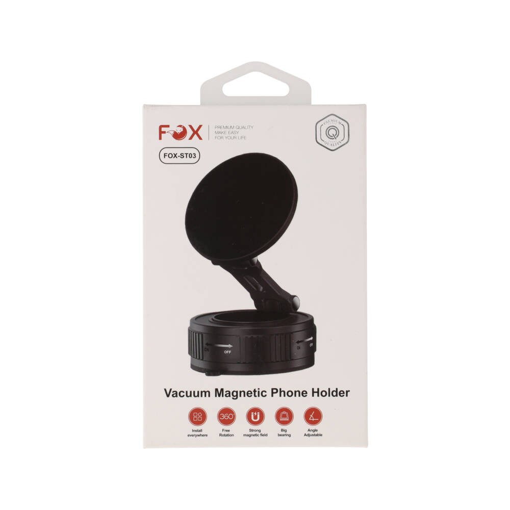 ที่วางโทรศัพท์ในรถ FOX Vacuum Magnetic Suction FOX-ST03 Black
