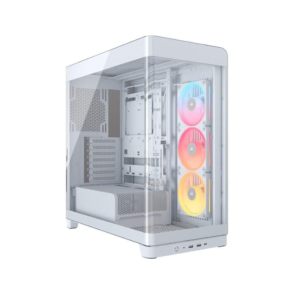 เคสคอมพิวเตอร์ CORSAIR FRAME 4500X LX-R RGB iCUE LINK Panoramic Glass Mid-Tower White (CC-9011317-WW)