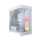 เคสคอมพิวเตอร์ CORSAIR FRAME 4500X LX-R RGB iCUE LINK Panoramic Glass Mid-Tower White (CC-9011317-WW)