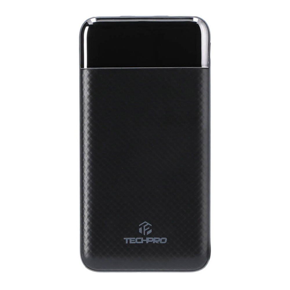 TECHPRO Power Bank 10000 mAh 2 x USB-A / Display Screen / HT-02S Black