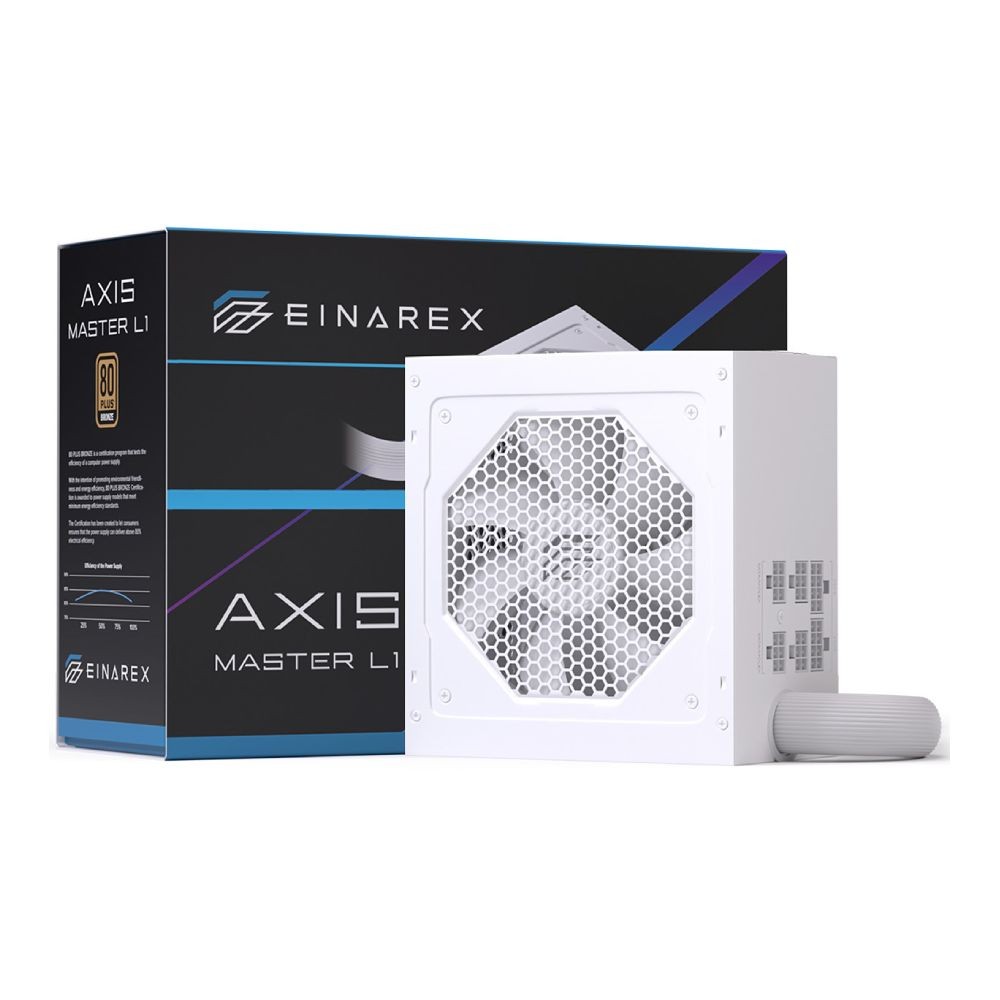 พาวเวอร์ซัพพลาย EINAREX AXIS MASTER L1 750W White 80 Plus Bronze (EXPS-AMH1-750-WH)
