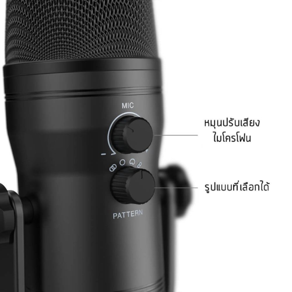 ไมโครโฟน Fifine K690 USB Condenser Black