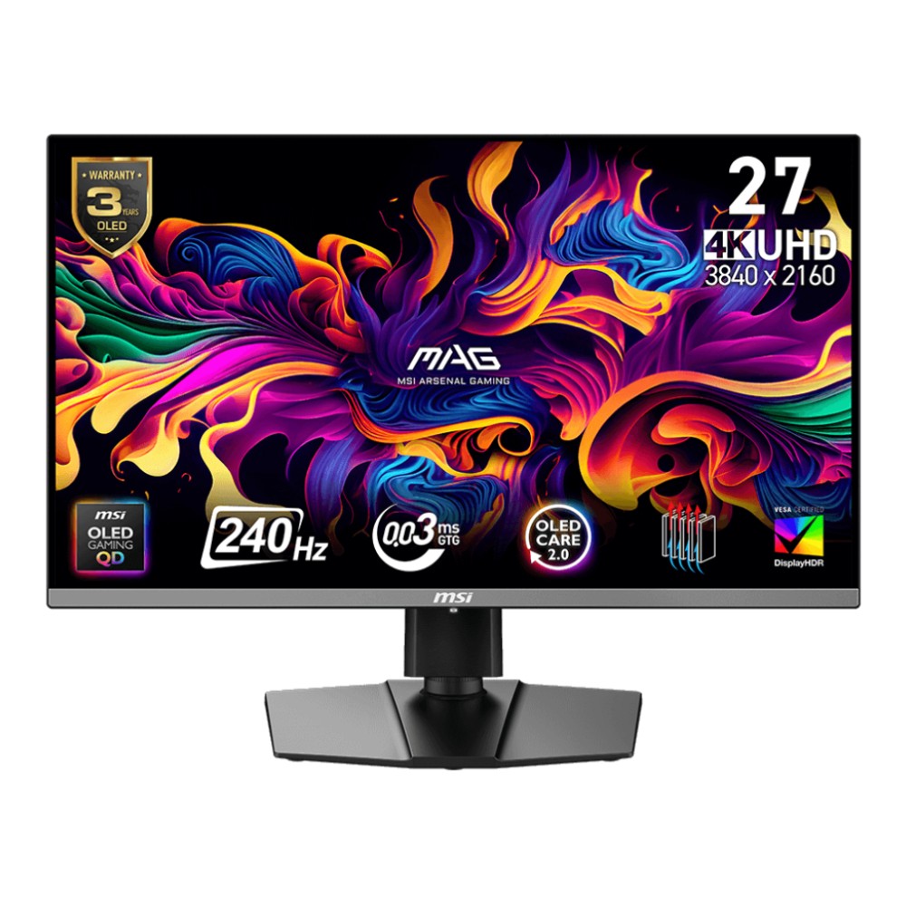 จอมอนิเตอร์ MSI MAG 272UP QD-OLED X24 Gaming Monitor (OLED 4K 240Hz)