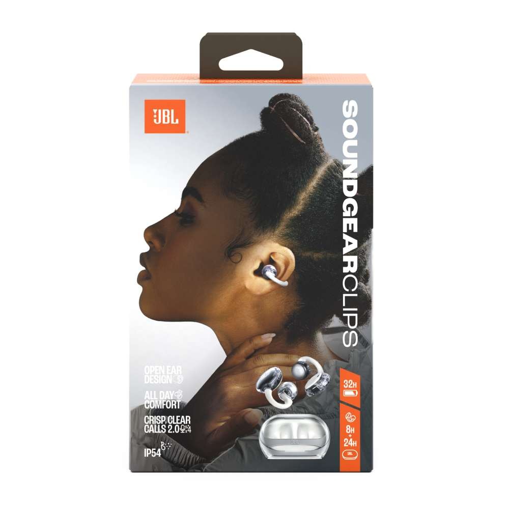 หูฟังไร้สาย JBL Soundgear Clips White
