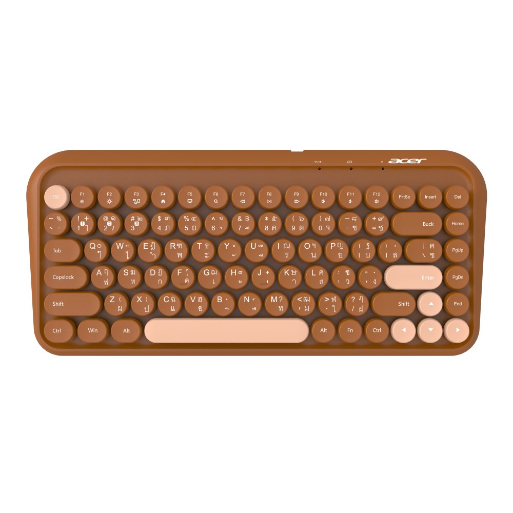 คีย์บอร์ดไร้สาย Acer Wireless & Bluetooth LW1800 Brown
