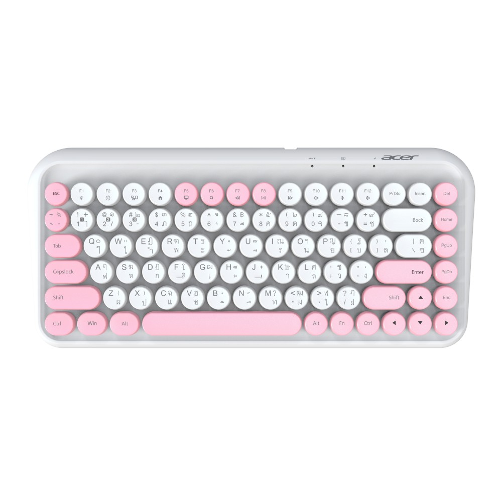 คีย์บอร์ดไร้สาย Acer Wireless & Bluetooth LW1800 Pink/White