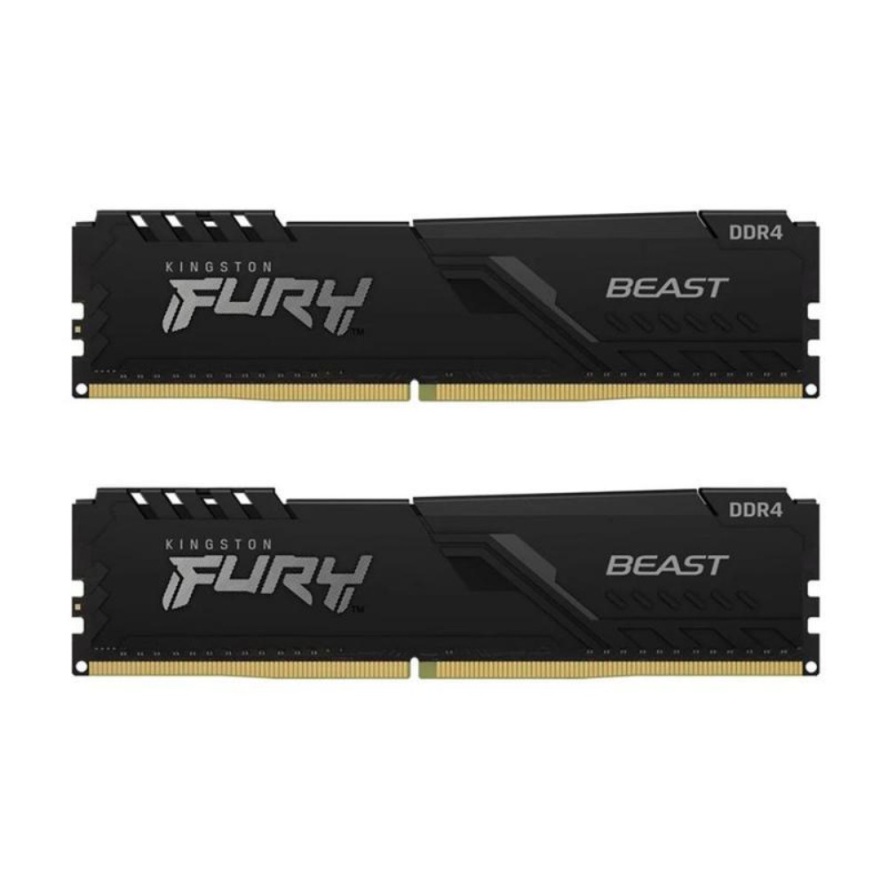 แรมพีซี KINGSTON DDR4 16GB/3200MHz. CL16(2x8GB) FURY Beast - Black (KF432C16BBK2/16WP)