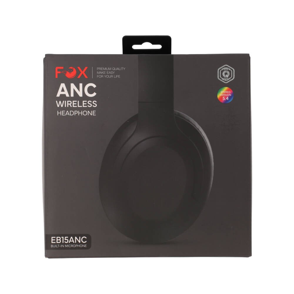 หูฟังไร้สาย FOX EB15ANC Noise-Cancelling with Carry Case Black