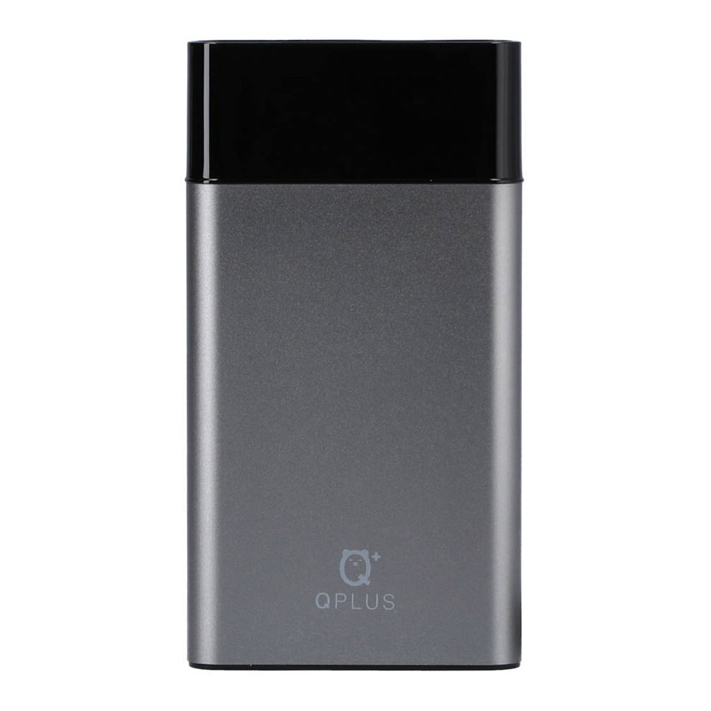 QPLUS Power Bank 10000 mAh 2 x USB-A / 1xUSB C Aluminium Body / Display Screen / T22 Silver