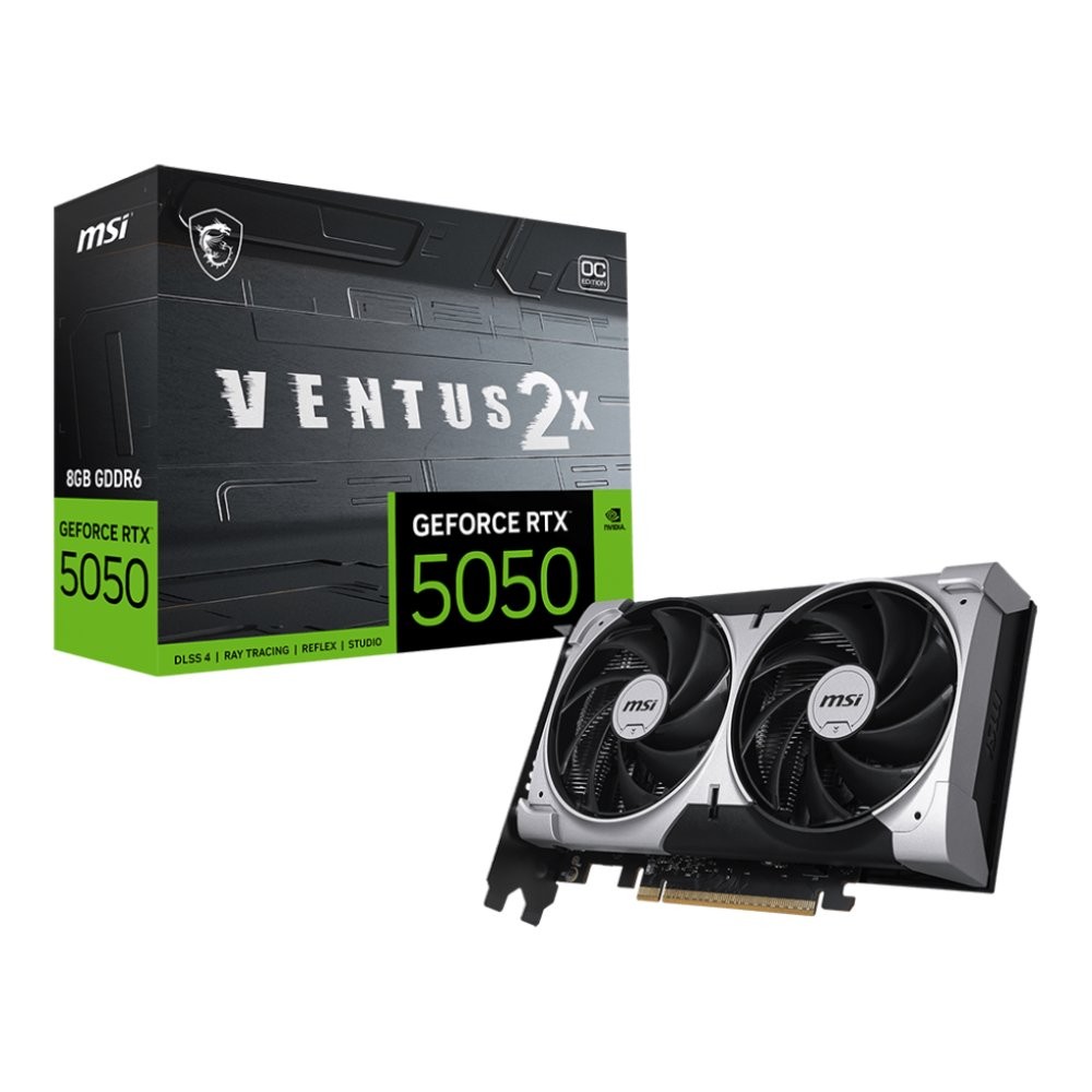 การ์ดจอ MSI GeForce RTX 5050 8G VENTUS 2X OC GDDR6 128-bit