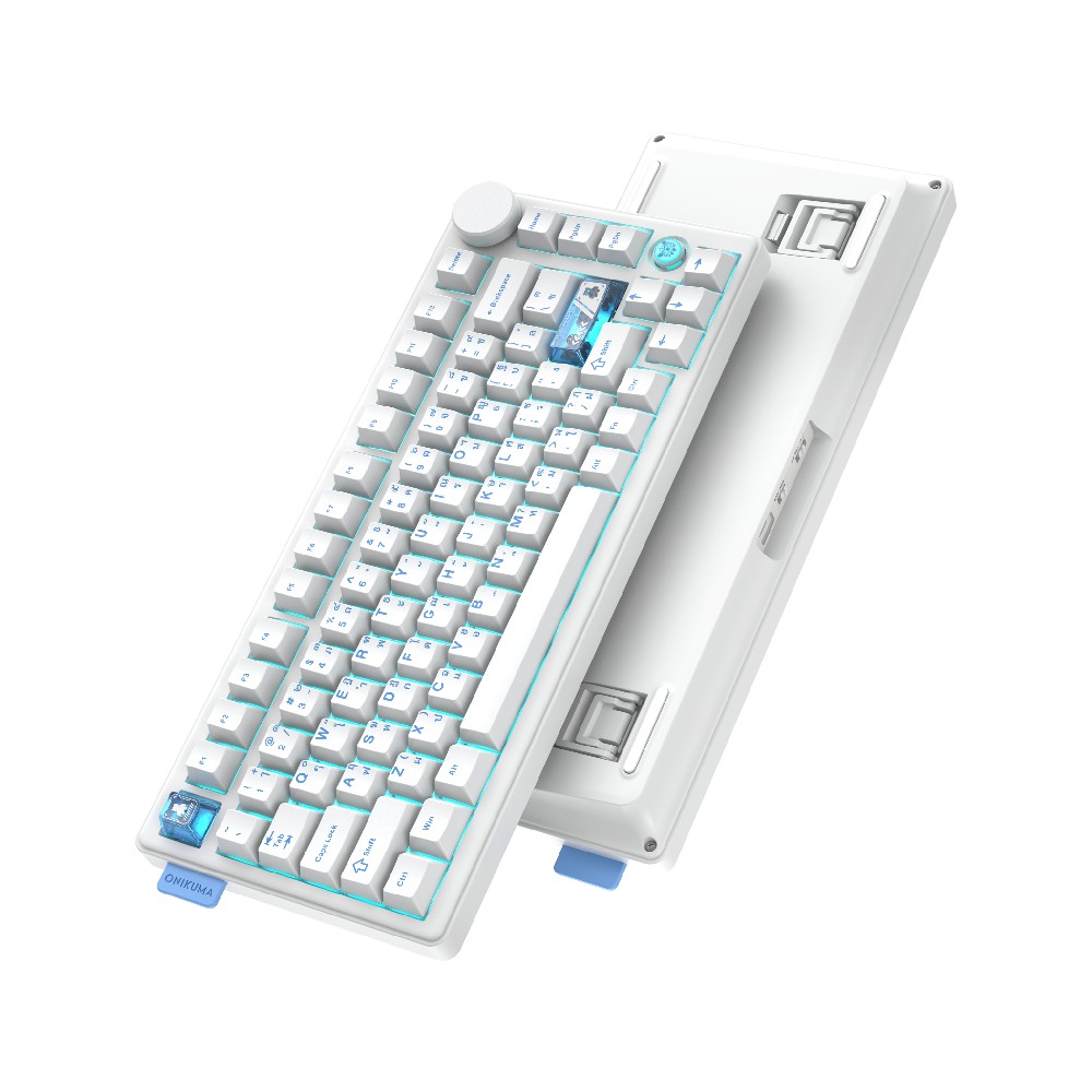 คีย์บอร์ดเกมมิ่ง Onikuma Hane MT706 81-key Triple-Mode Mechanical White