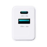 อะแดปเตอร์ JOYROOM Wall Charger 1 USB-A / 1 USB-C (PD20W) White (JR-TF1)