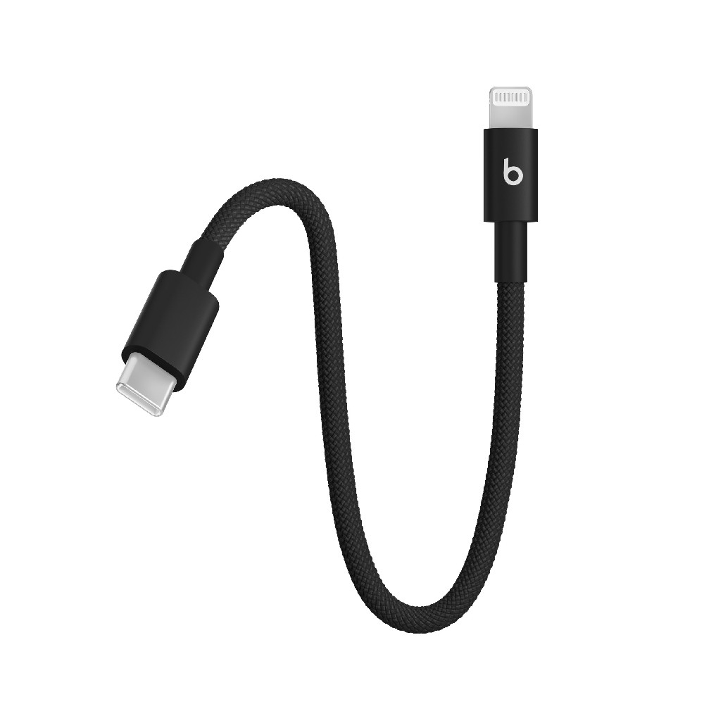 Beats USB-C to Lightning Woven Short Cable (20 cm) - Bolt Black