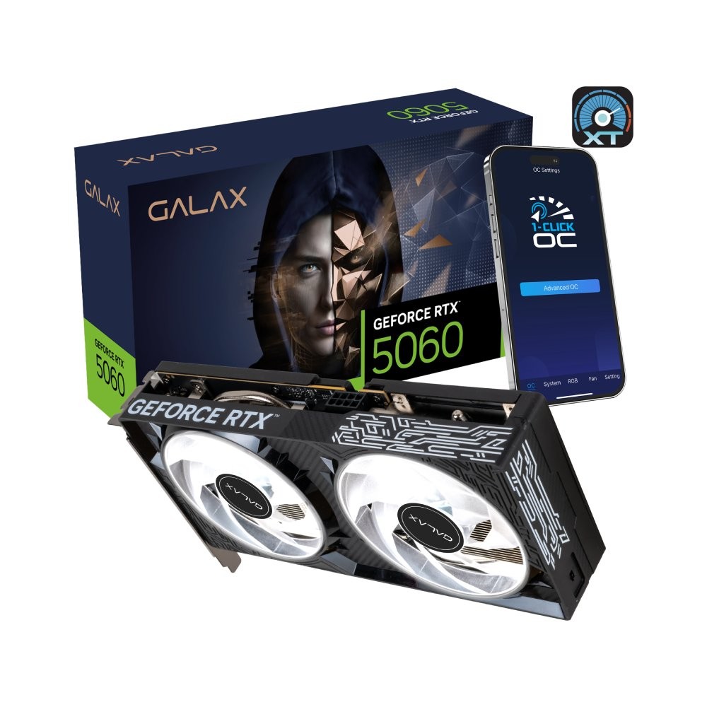 การ์ดจอ GALAX GeForce RTX 5060 1-Click OC V2 8GB GDDR7 128-bit