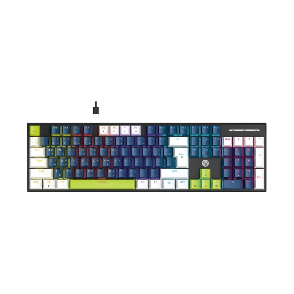 คีย์บอร์ดเกมมิ่ง Fantech Mechanical MK889 Pro Mori White&Blue (Rosie Switch)