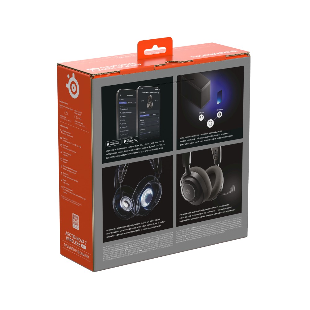 หูฟังเกมมิ่ง SteelSeries Arctis Nova 7 Wireless Gen 2 Black