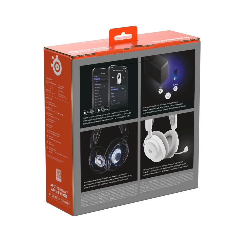 หูฟังเกมมิ่ง SteelSeries Arctis Nova 7 Wireless Gen 2 White