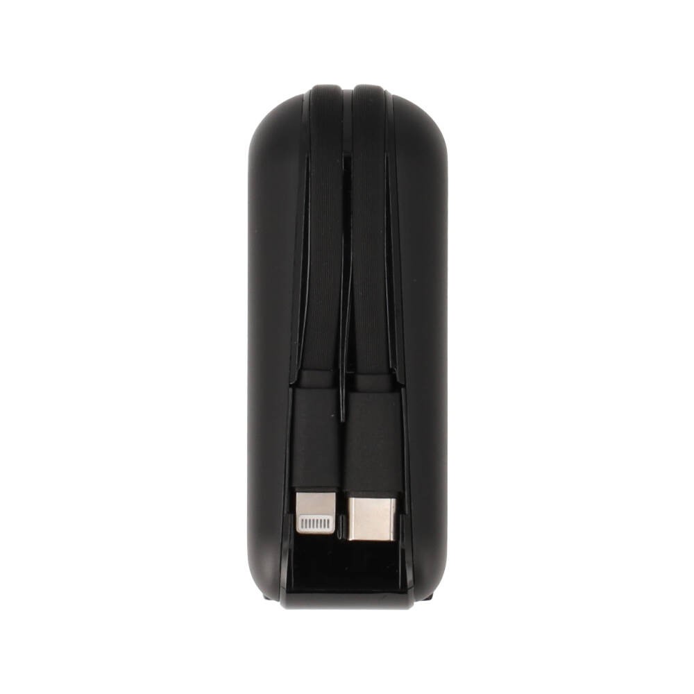 พาวเวอร์แบงค์ TECHPRO 15000 mAh built-in Lightning/Type-C cable (BC19) N Black
