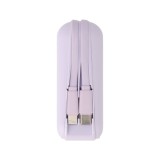 พาวเวอร์แบงค์ TECHPRO 15000 mAh built-in Lightning/Type-C cable (BC19) N Purple