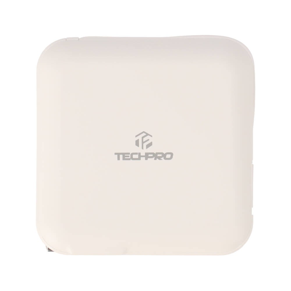 พาวเวอร์แบงค์ TECHPRO 15000 mAh built-in Lightning/Type-C cable (BC19) N White