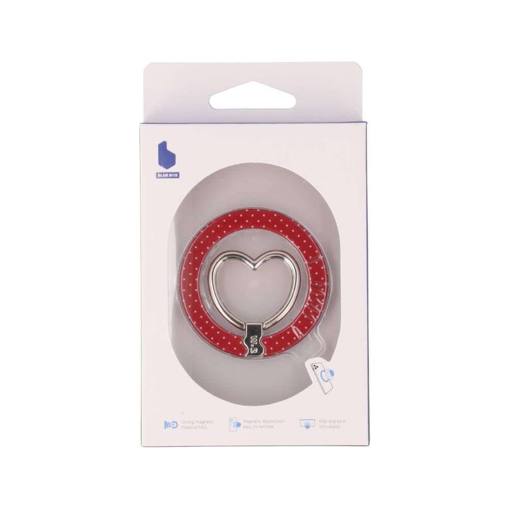 แหวนติดโทรศัพท์ Blue Box Premium Limited Collection Red Polka