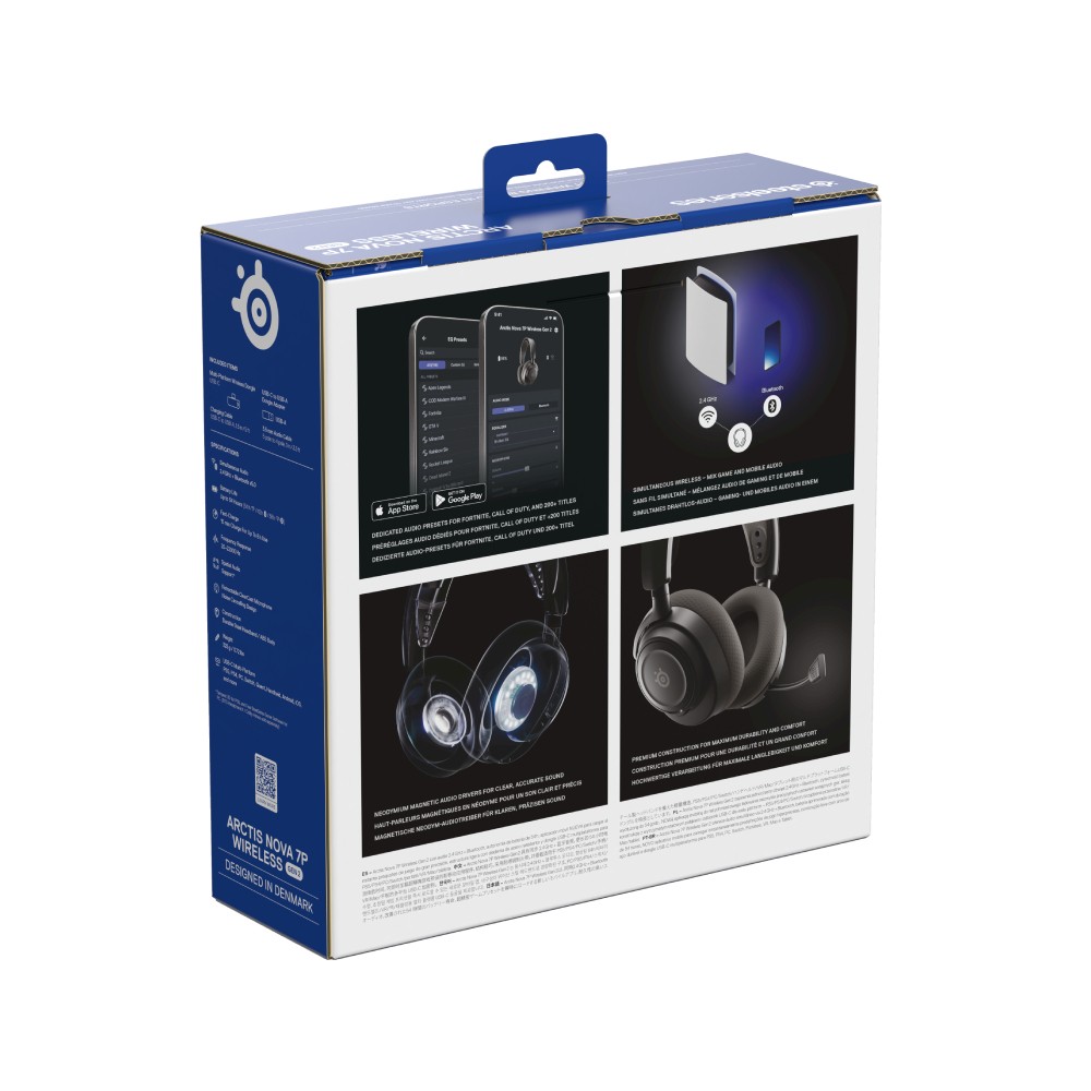 หูฟังเกมมิ่ง SteelSeries Arctis Nova 7P Wireless Gen 2 Black