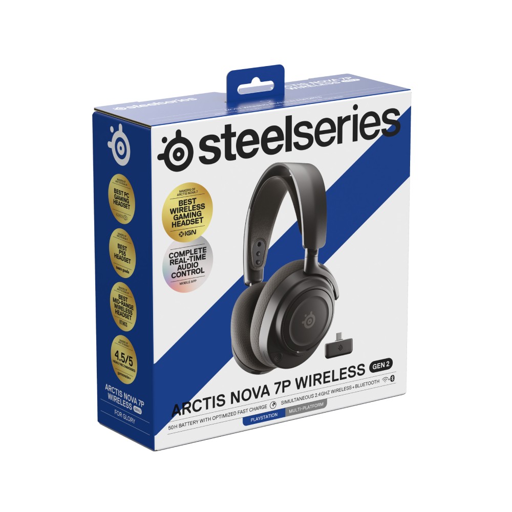 หูฟังเกมมิ่ง SteelSeries Arctis Nova 7P Wireless Gen 2 Black