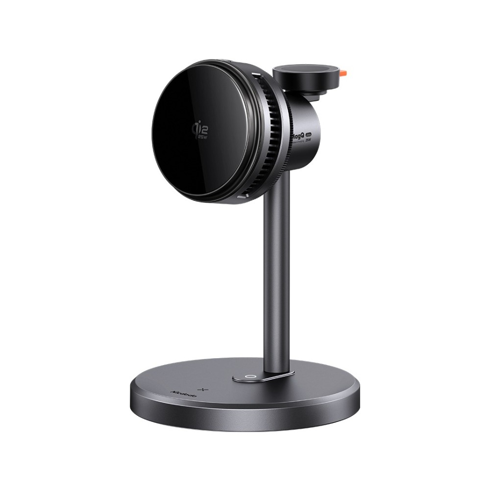 ที่ชาร์จไร้สาย MCDODO 3-in-1 Qi2 Wireless Charger Magnetic MagQ Stand 25W Black (TEC-Cooling)