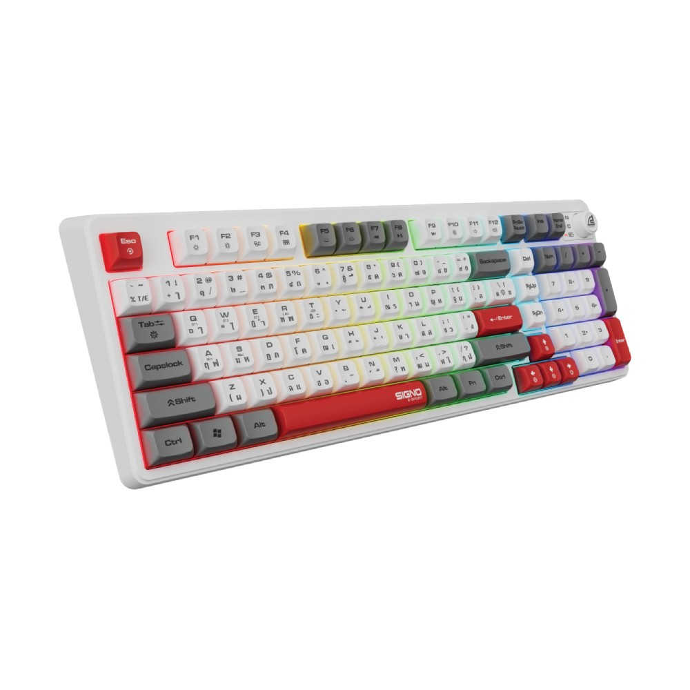 คีย์บอร์ดเกมมิ่ง Signo EXODUS KB-726 Tri-Mode White