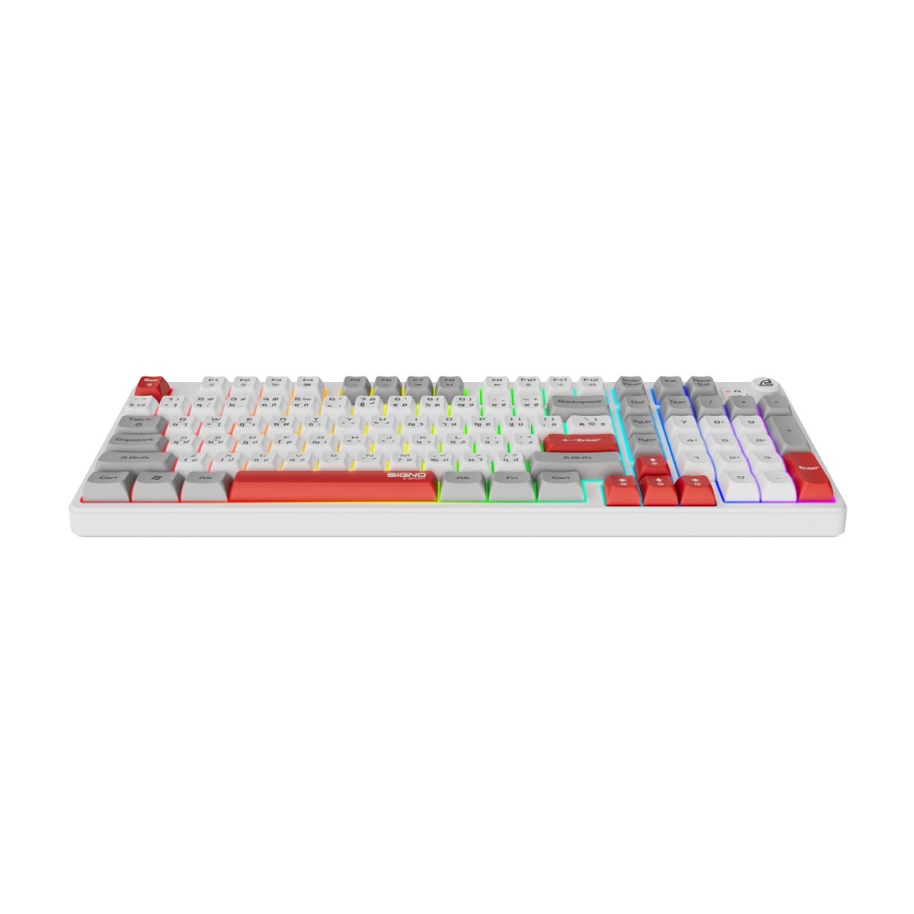 คีย์บอร์ดเกมมิ่ง Signo EXODUS KB-726 Tri-Mode White
