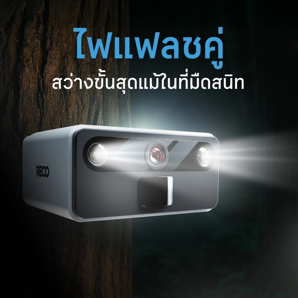 กล้องวงจรปิด RECO 4G SOLAR CCTV Camera Black