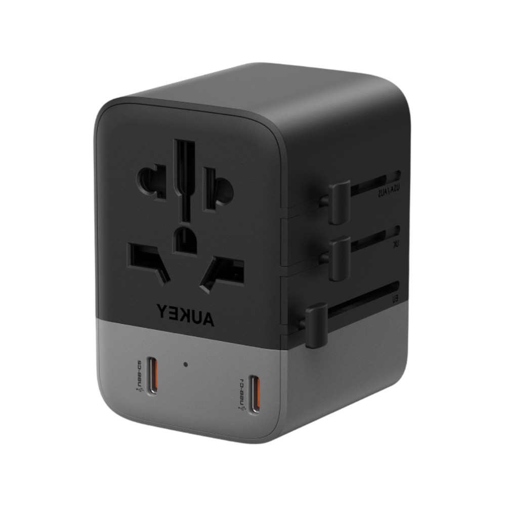 หัวแปลงปลั๊กไฟ AUKEY TravelMate 20W GaN Universal Adapter with USB Ports (PA-TA01A)