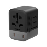 หัวแปลงปลั๊กไฟ AUKEY TravelMate 20W GaN Universal Adapter with USB Ports (PA-TA01A)