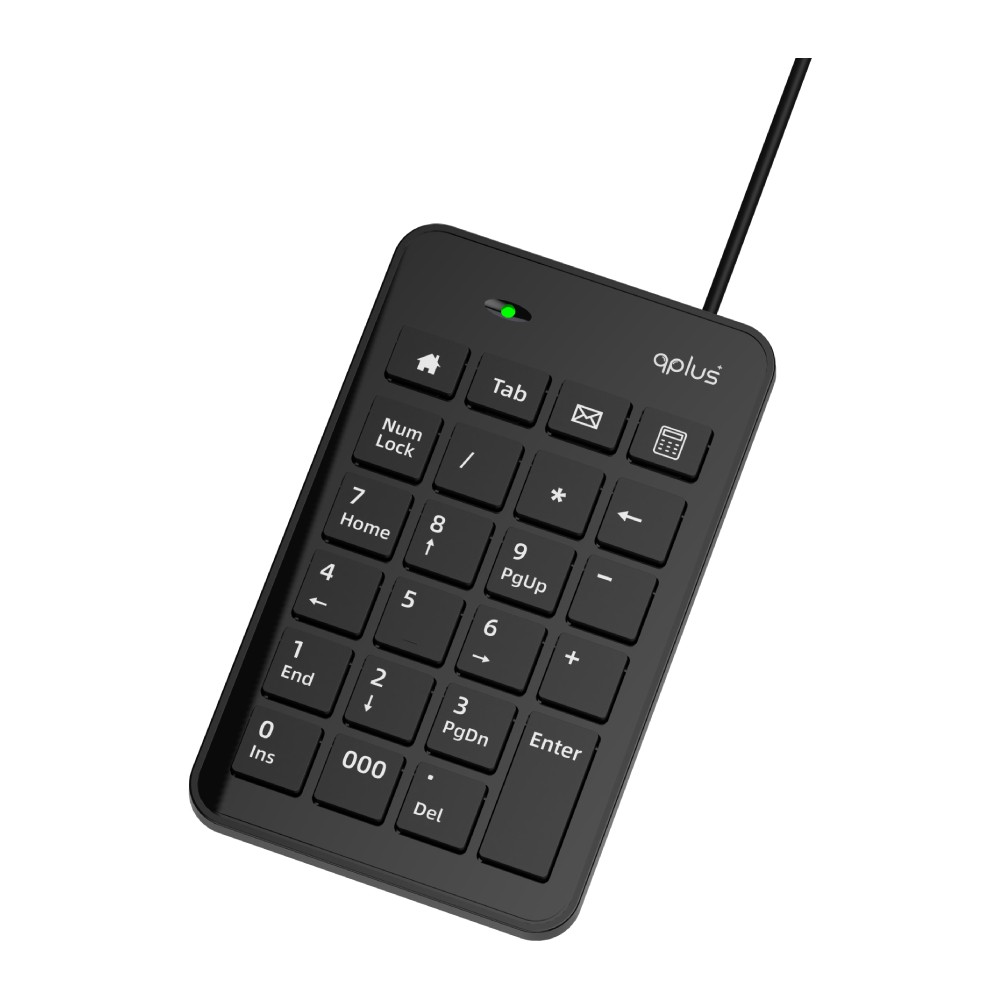 คีย์บอร์ดตัวเลข QPLUS Wired Numeric Keypad 1810 Black