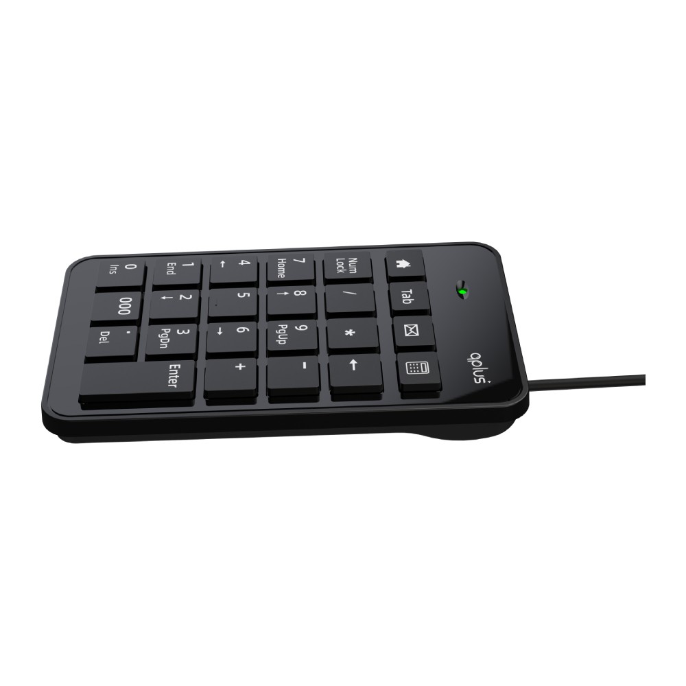 คีย์บอร์ดตัวเลข QPLUS Wired Numeric Keypad 1810 Black