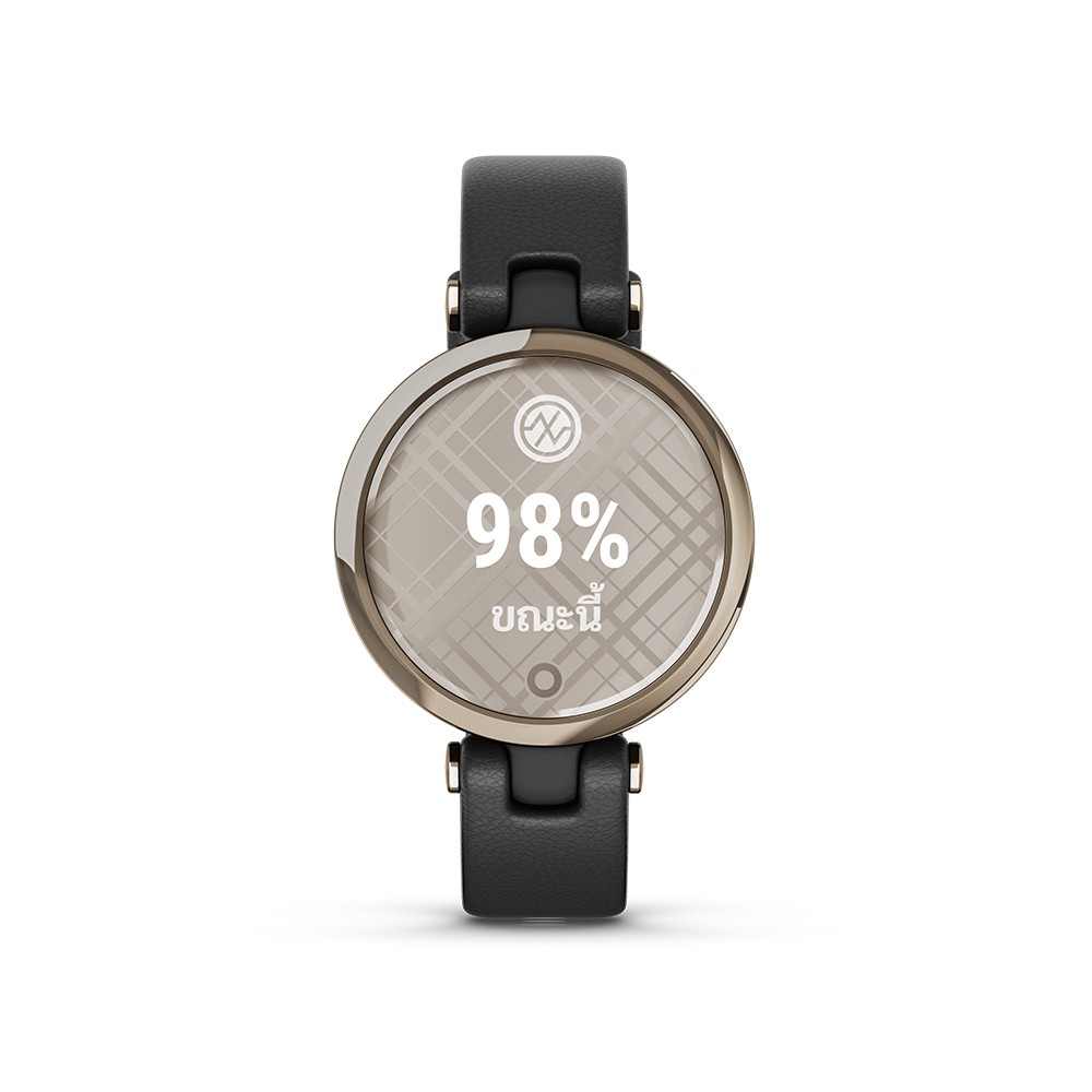 สมาร์ทวอทช์ Garmin Lily Cream Gold Black Leather