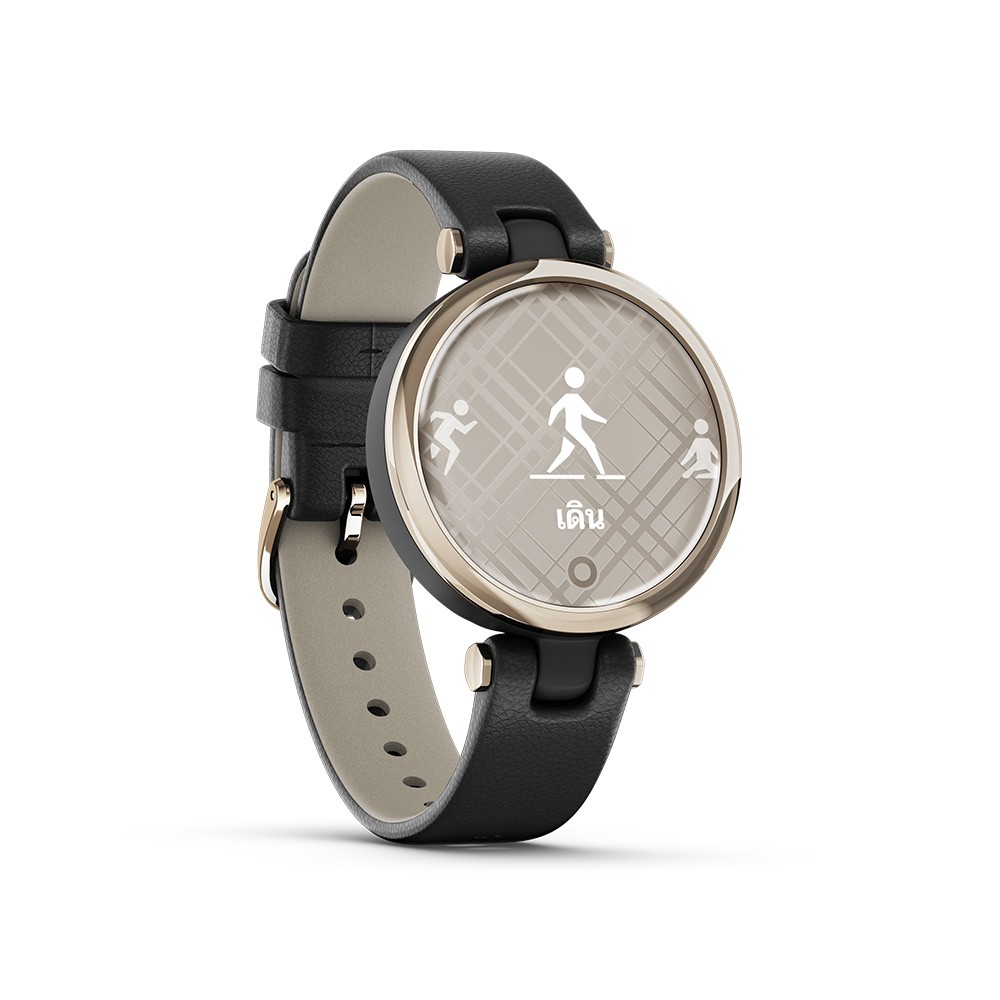 สมาร์ทวอทช์ Garmin Lily Cream Gold Black Leather