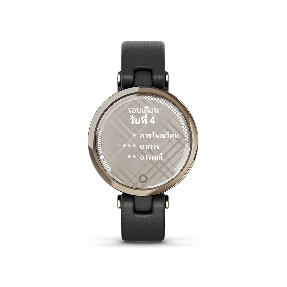 สมาร์ทวอทช์ Garmin Lily Cream Gold Black Leather