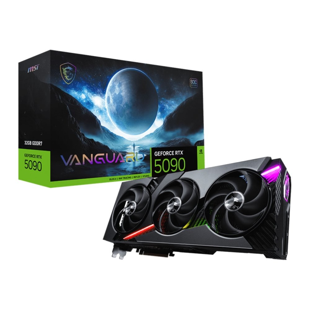 การ์ดจอ MSI GeForce RTX 5090 32G VANGUARD SOC 32GB GDDR7 512-bit