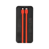 พาวเวอร์แบงค์ TECHPRO 10000 mAh PD with Built-in USB-C/Lighting W1081C Black (CCC)