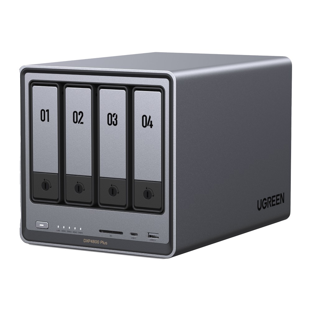 อุปกรณ์จัดเก็บข้อมูลบนเครือข่าย UGREEN NAS DXP4800 Plus Network Attached Storage Diskless