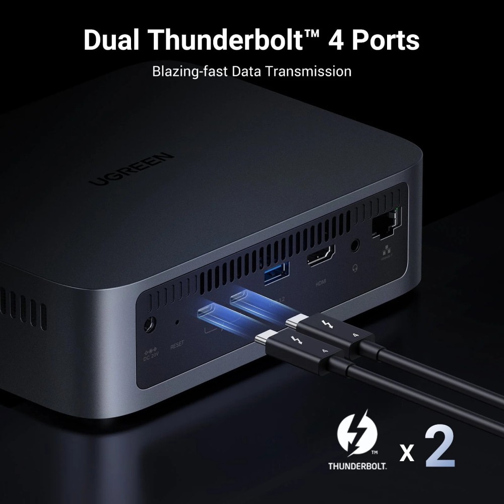 อุปกรณ์จัดเก็บข้อมูลบนเครือข่าย UGREEN NAS DXP480T Plus Network Attached Storage Diskless