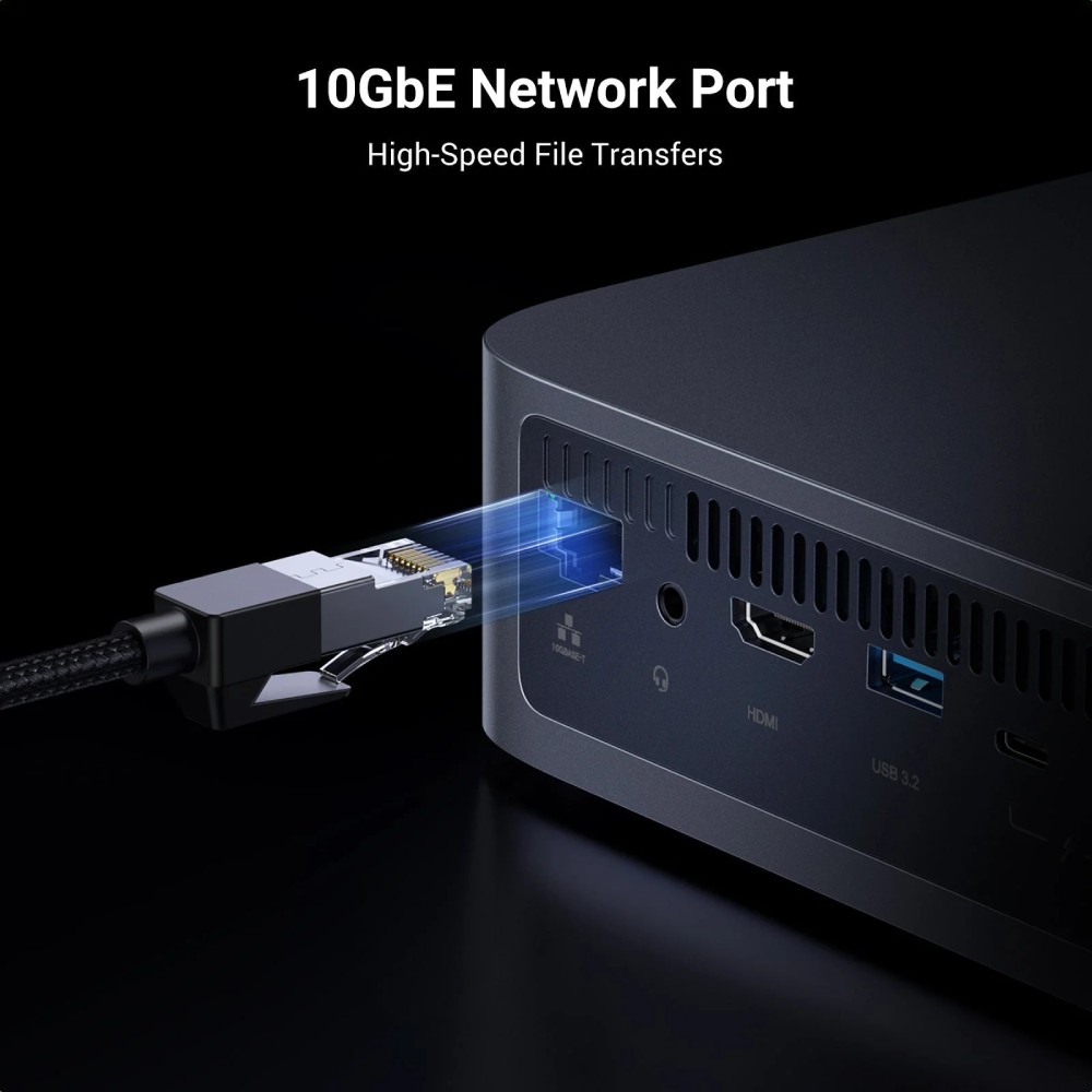 อุปกรณ์จัดเก็บข้อมูลบนเครือข่าย UGREEN NAS DXP480T Plus Network Attached Storage Diskless