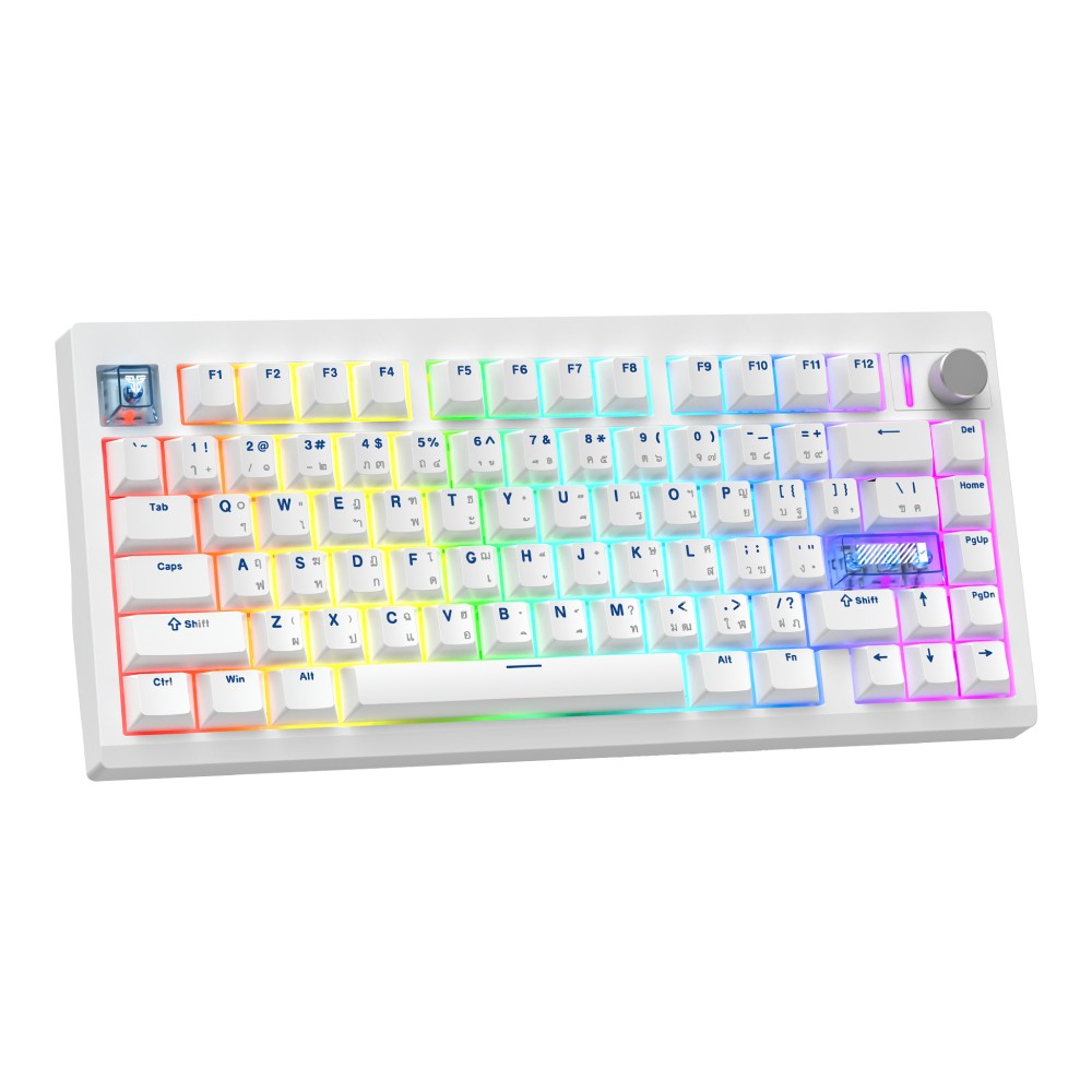 คีย์บอร์ดเกมมิ่ง Fantech Wireless MK921 White (Brown Switch)
