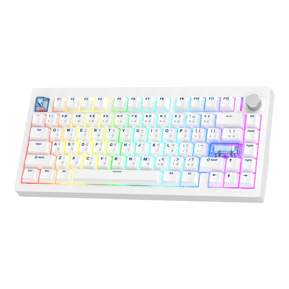คีย์บอร์ดเกมมิ่ง Fantech Wireless MK921 White (Brown Switch)